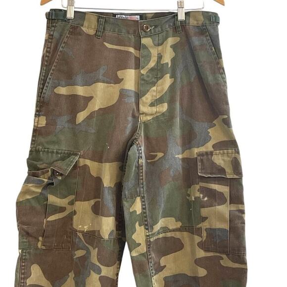 Jet Lag Men's Vintage Cargo Pants Camouflage Military Button Fly Size Medium Y2K - Picture 3 of 8